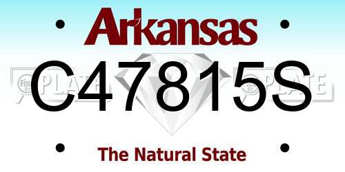 C47815S Arkansas License Plate