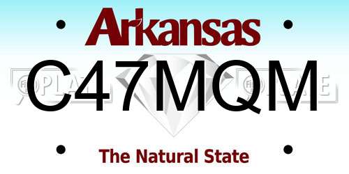 C47MQM Arkansas License Plate