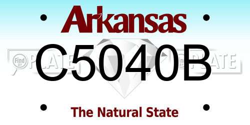 C5040B Arkansas License Plate