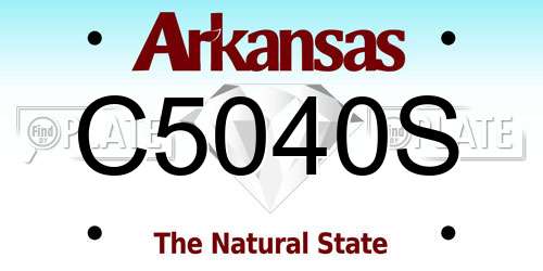 C5040S Arkansas License Plate