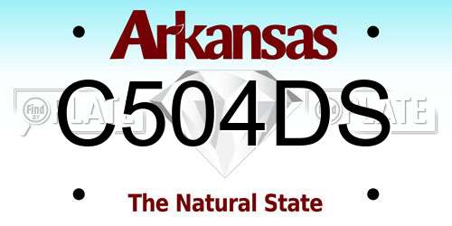 C504DS Arkansas License Plate