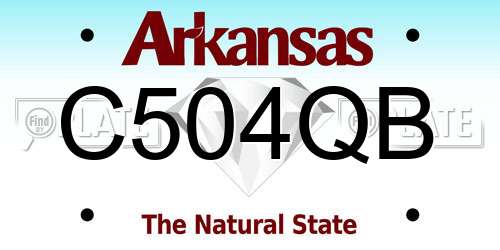C504QB Arkansas License Plate