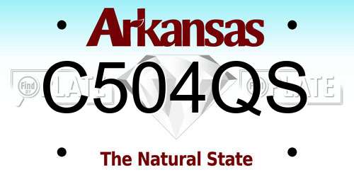 C504QS Arkansas License Plate
