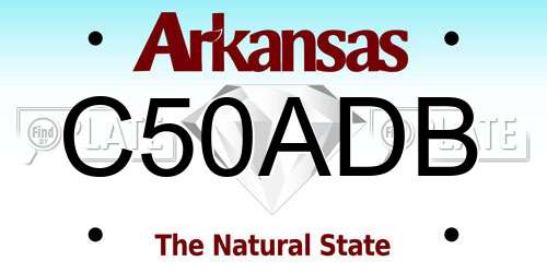 C50ADB Arkansas License Plate