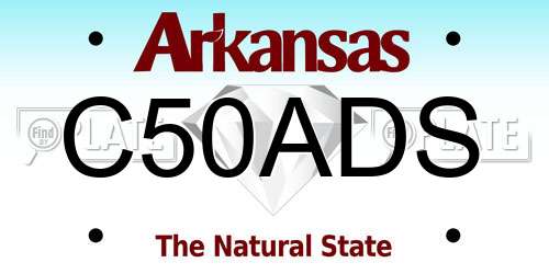C50ADS Arkansas License Plate