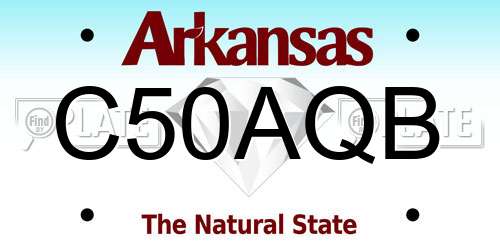 C50AQB Arkansas License Plate