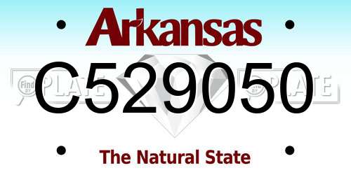 C529050 Arkansas License Plate