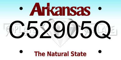 C52905Q Arkansas License Plate