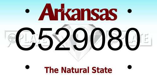 C529080 Arkansas License Plate
