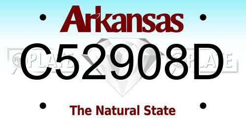 C52908D Arkansas License Plate