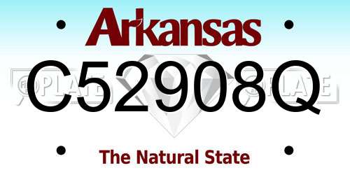 C52908Q Arkansas License Plate