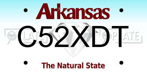 C52XDT Arkansas License Plate