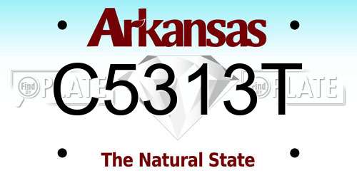 C5313T Arkansas License Plate