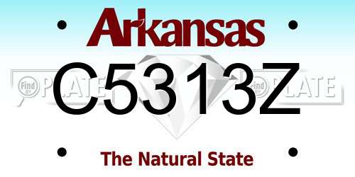 C5313Z Arkansas License Plate