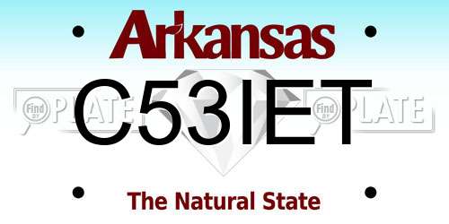 C53IET Arkansas License Plate