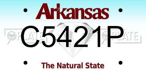 C5421P Arkansas License Plate