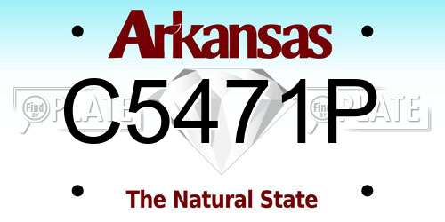 C5471P Arkansas License Plate