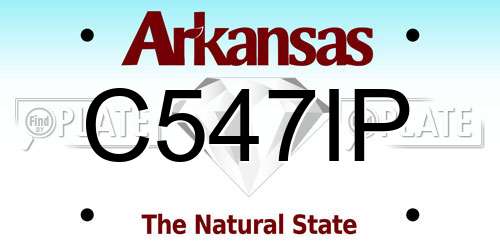 C547IP Arkansas License Plate