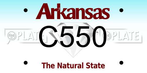 C550 Arkansas License Plate