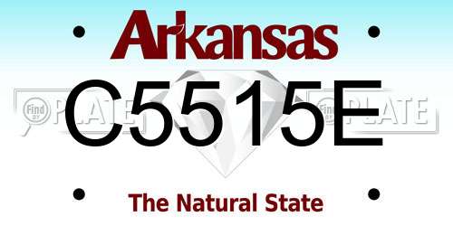 C5515E Arkansas License Plate