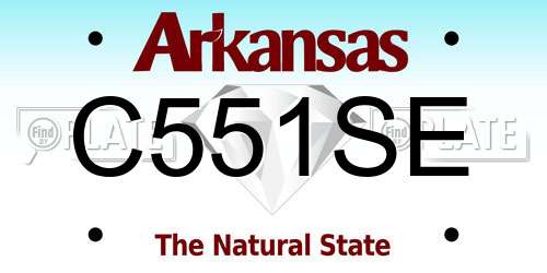 C551SE Arkansas License Plate