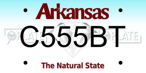 C555BT Arkansas License Plate