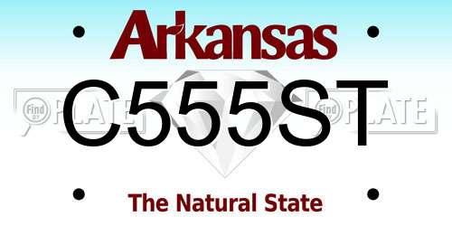 C555ST Arkansas License Plate