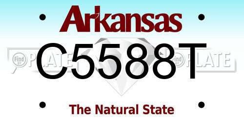 C5588T Arkansas License Plate