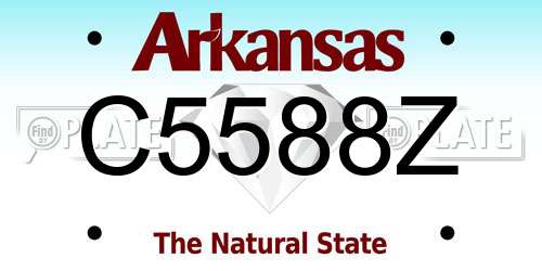 C5588Z Arkansas License Plate