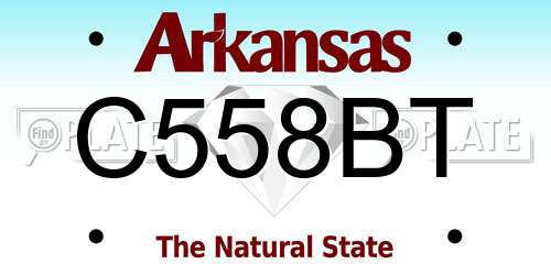 C558BT Arkansas License Plate