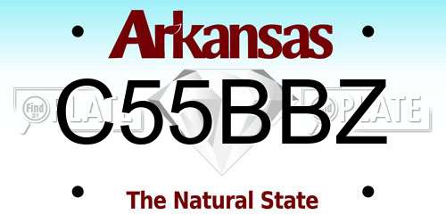 C55BBZ Arkansas License Plate