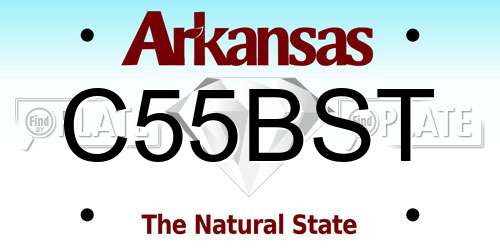 C55BST Arkansas License Plate
