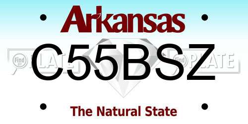C55BSZ Arkansas License Plate