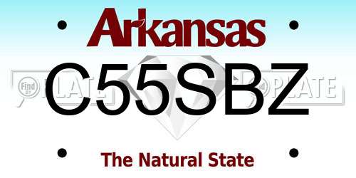 C55SBZ Arkansas License Plate