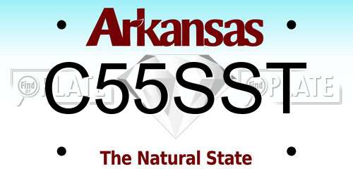 C55SST Arkansas License Plate