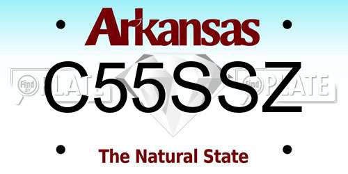 C55SSZ Arkansas License Plate