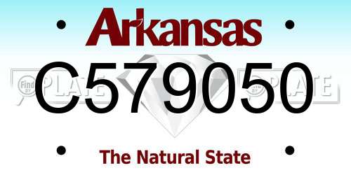 C579050 Arkansas License Plate