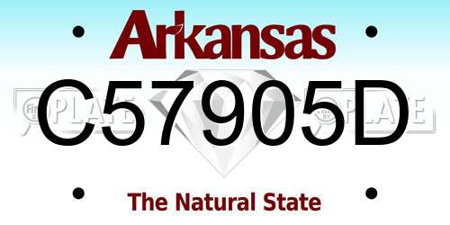 C57905D Arkansas License Plate