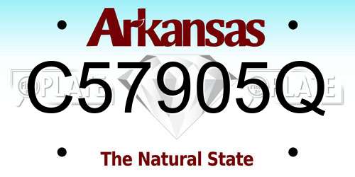 C57905Q Arkansas License Plate