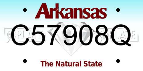 C57908Q Arkansas License Plate