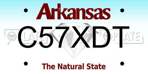 C57XDT Arkansas License Plate