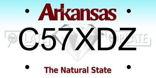 C57XDZ Arkansas License Plate