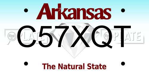 C57XQT Arkansas License Plate