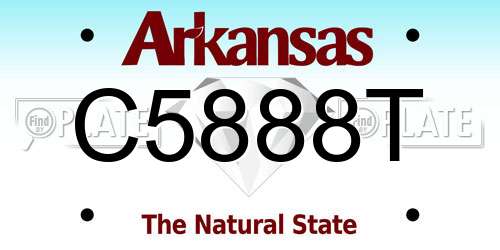 C5888T Arkansas License Plate