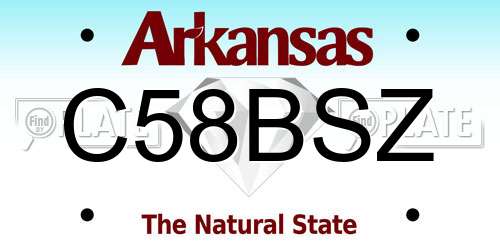 C58BSZ Arkansas License Plate