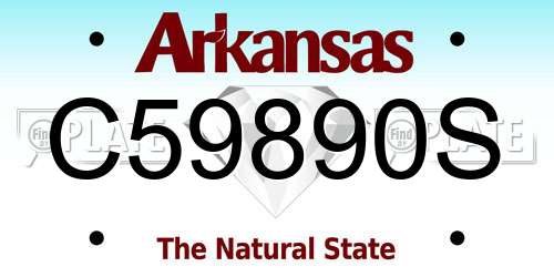 C59890S Arkansas License Plate