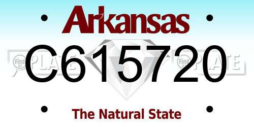 C615720 Arkansas License Plate