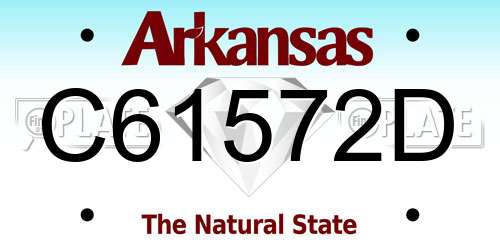 C61572D Arkansas License Plate