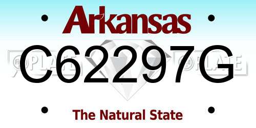 C62297G Arkansas License Plate