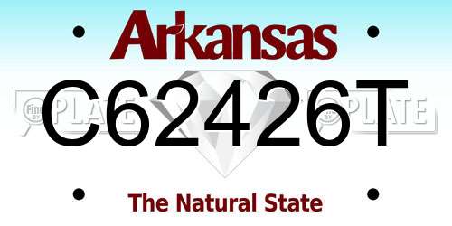 C62426T Arkansas License Plate